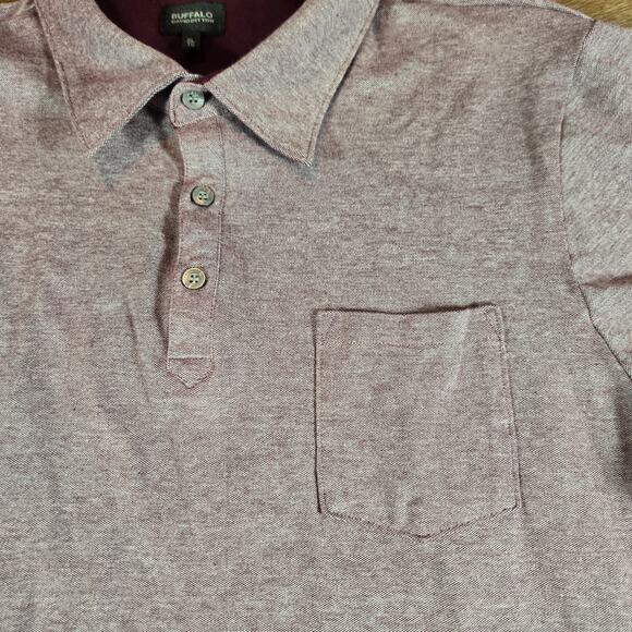 Buffalo David Bitton Polo Shirt Mens XL Red Cotton Short Sleeve Classic Casual - Picture 2 of 8
